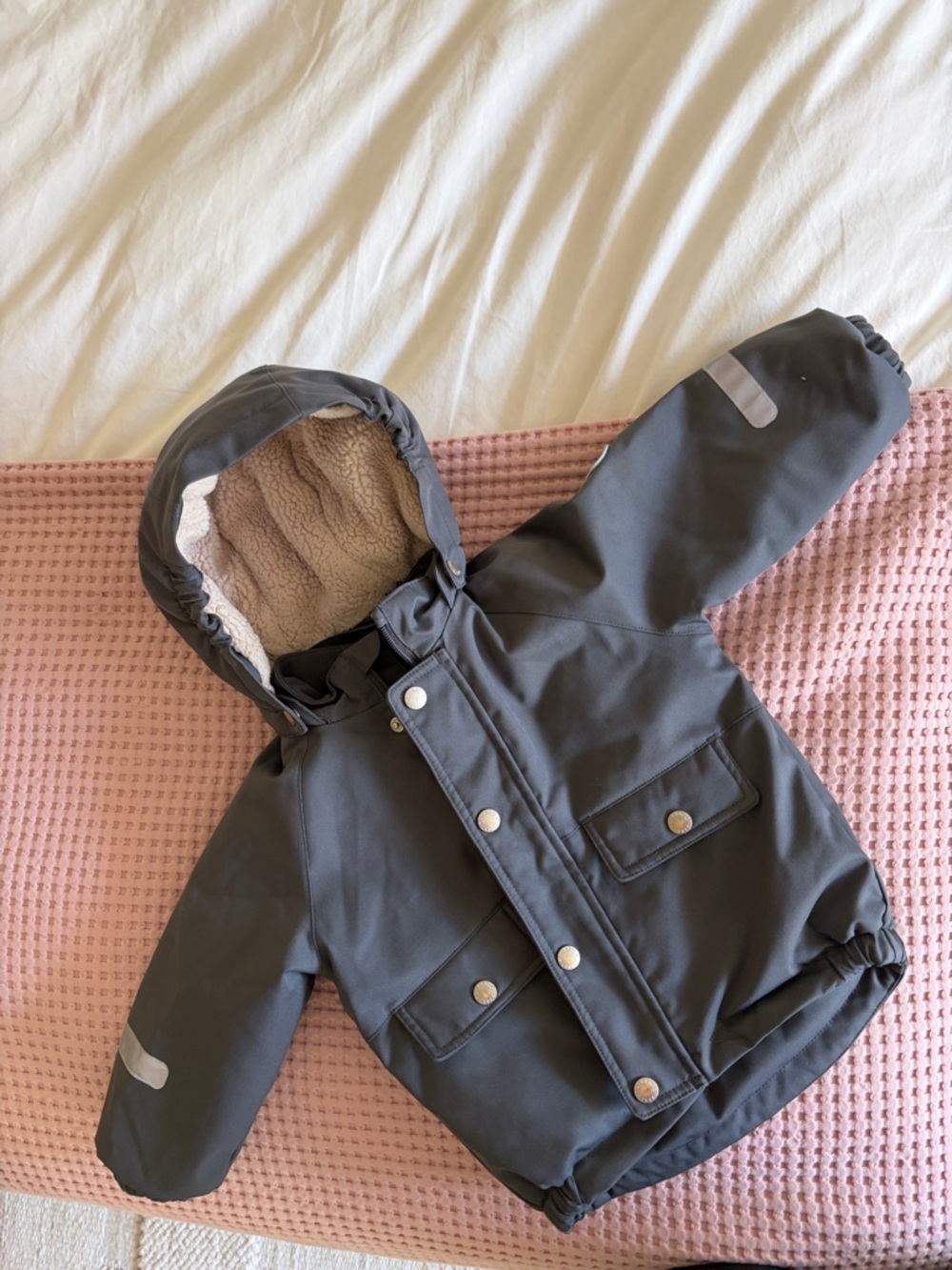 Polarn O. Pyret Toddler Dark Gray Hooded Winter Jacket